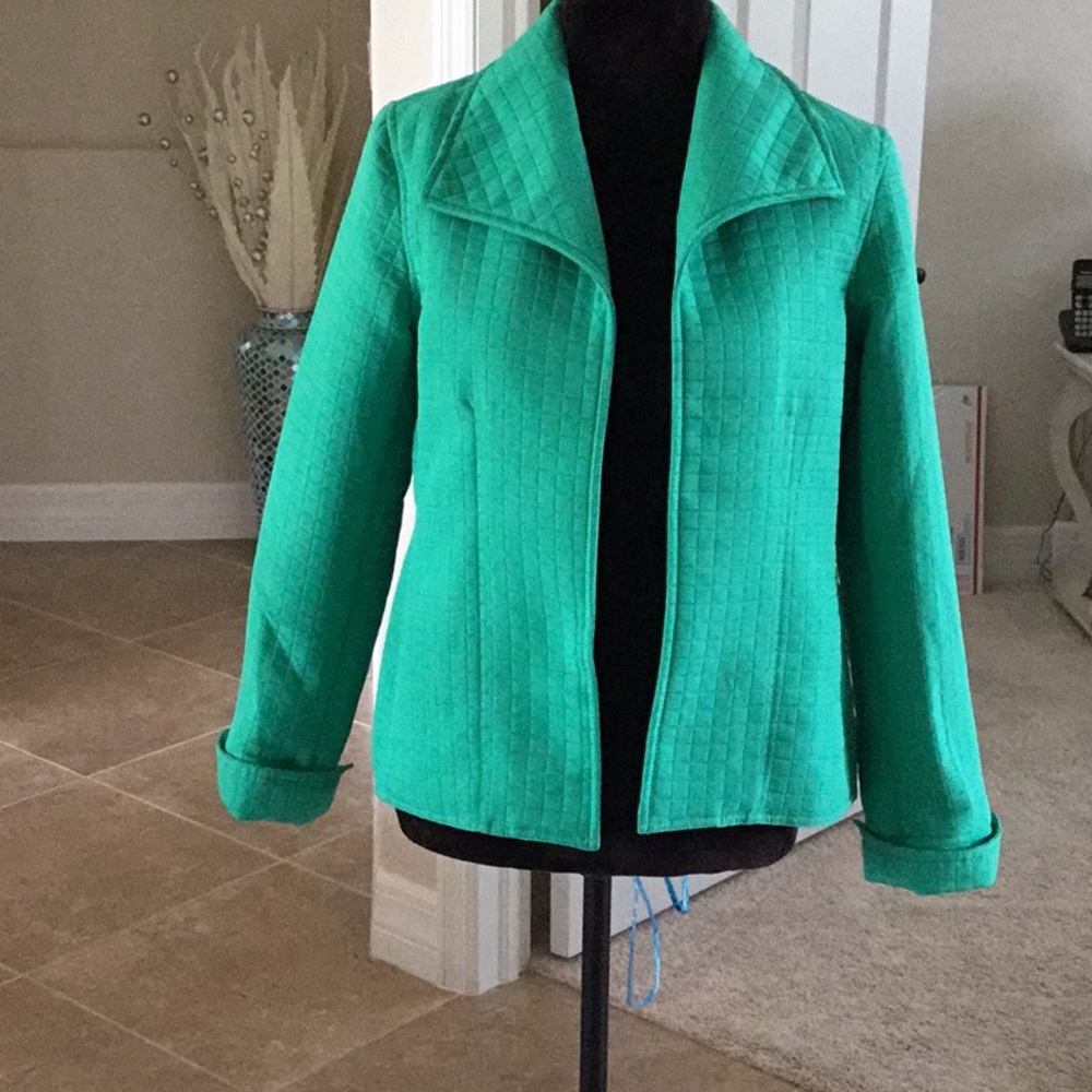 For Cynthia green jacket, size M, NWT